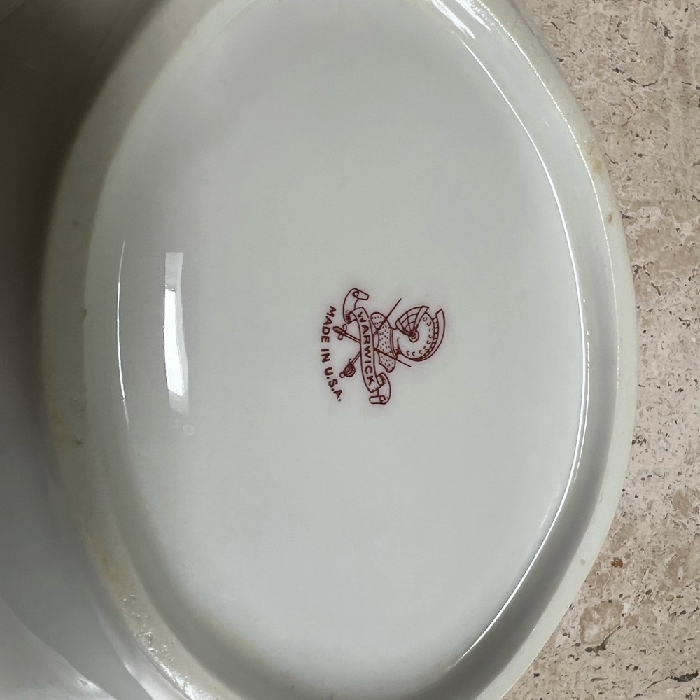 Old Abbey by Warwick 9.5" Oval Vegetable Bowl Sold Together (2 Bowls) USA 1949 - Picture 3 of 5